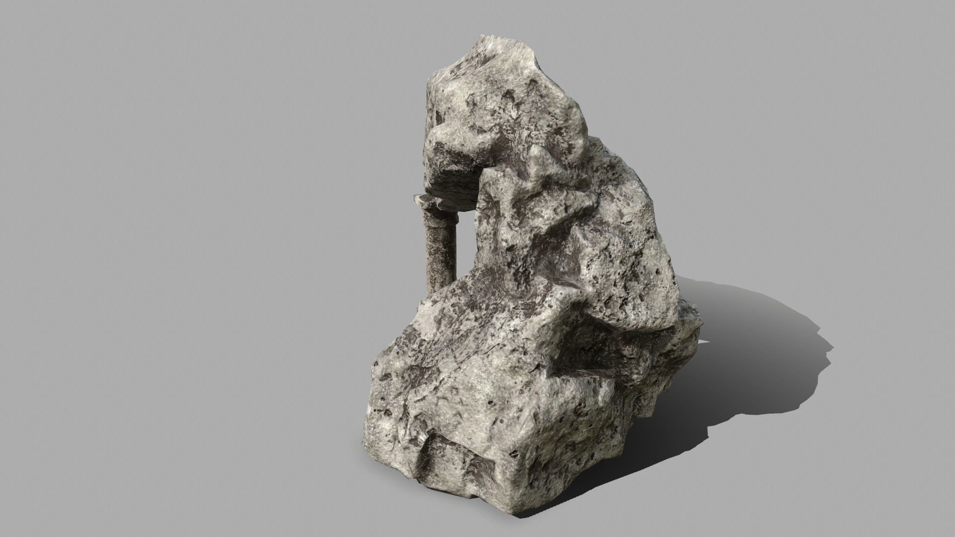 Rock Set Low-poly 3D model_11