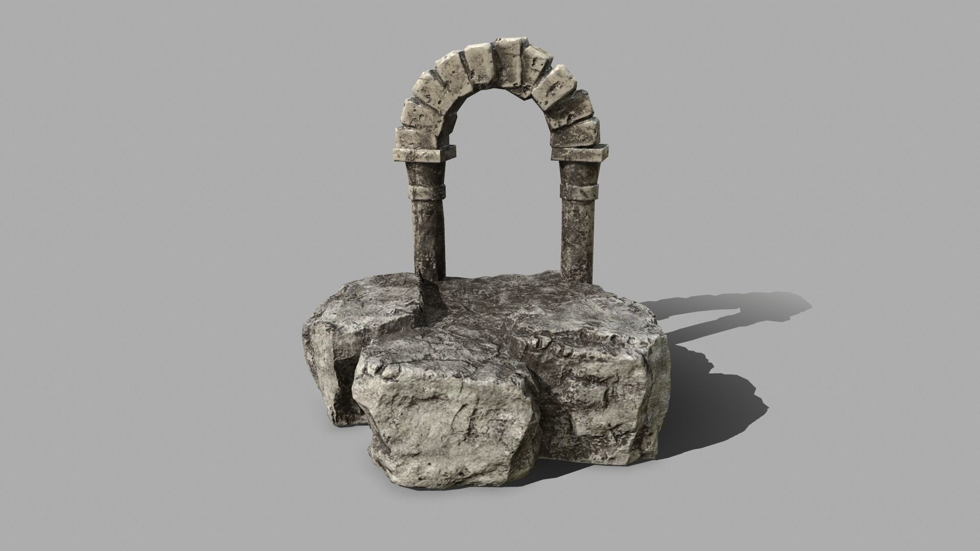 Rock Set Low-poly 3D model_14