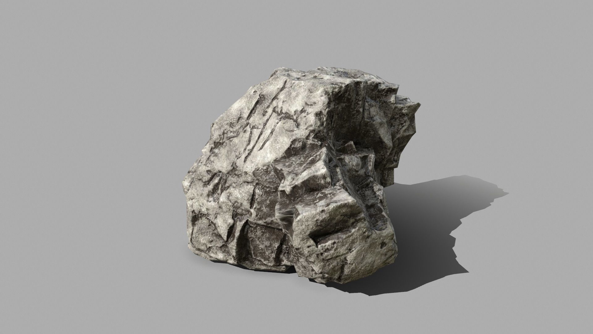 Rock Set Low-poly 3D model_3