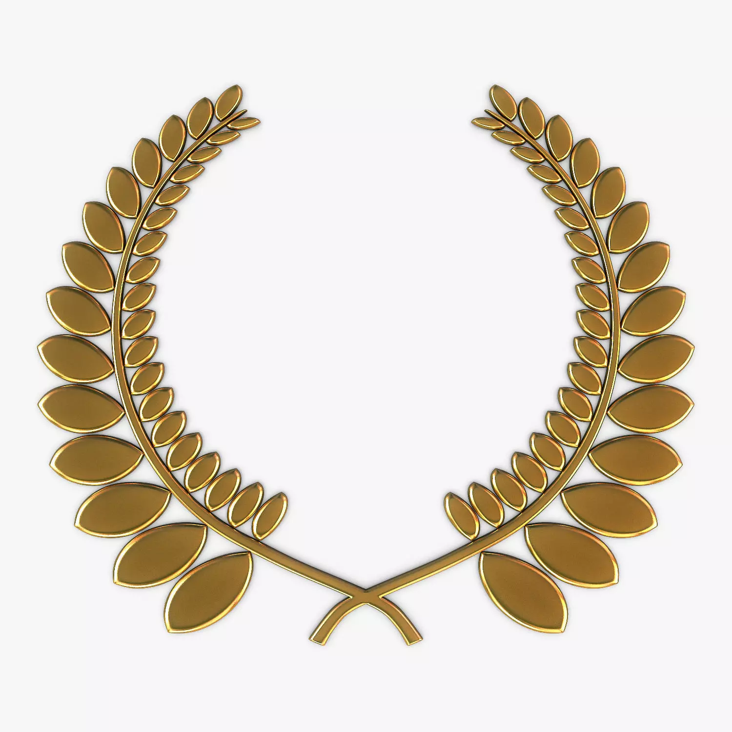 Wreath Emblem Gold v 1 3D model_0