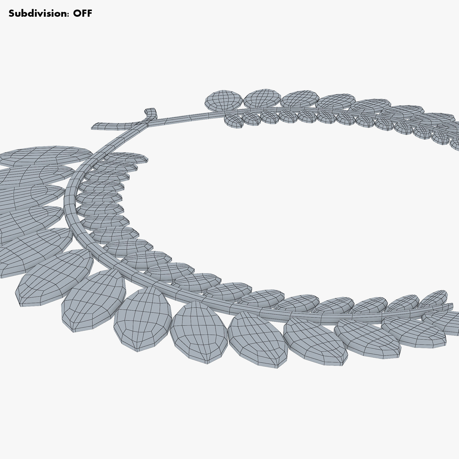 Wreath Emblem Gold v 1 3D model_14