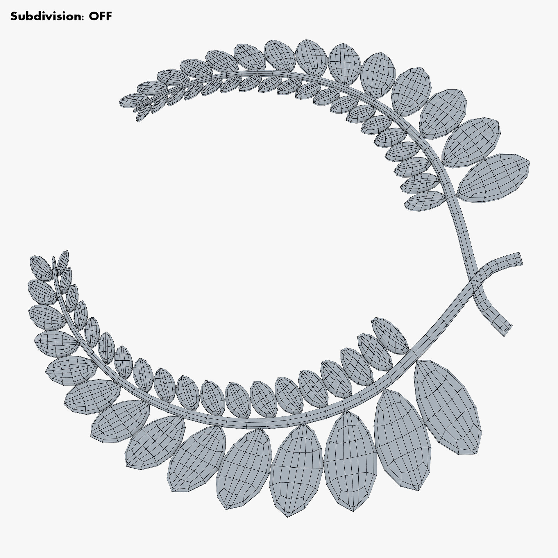 Wreath Emblem Gold v 1 3D model_18