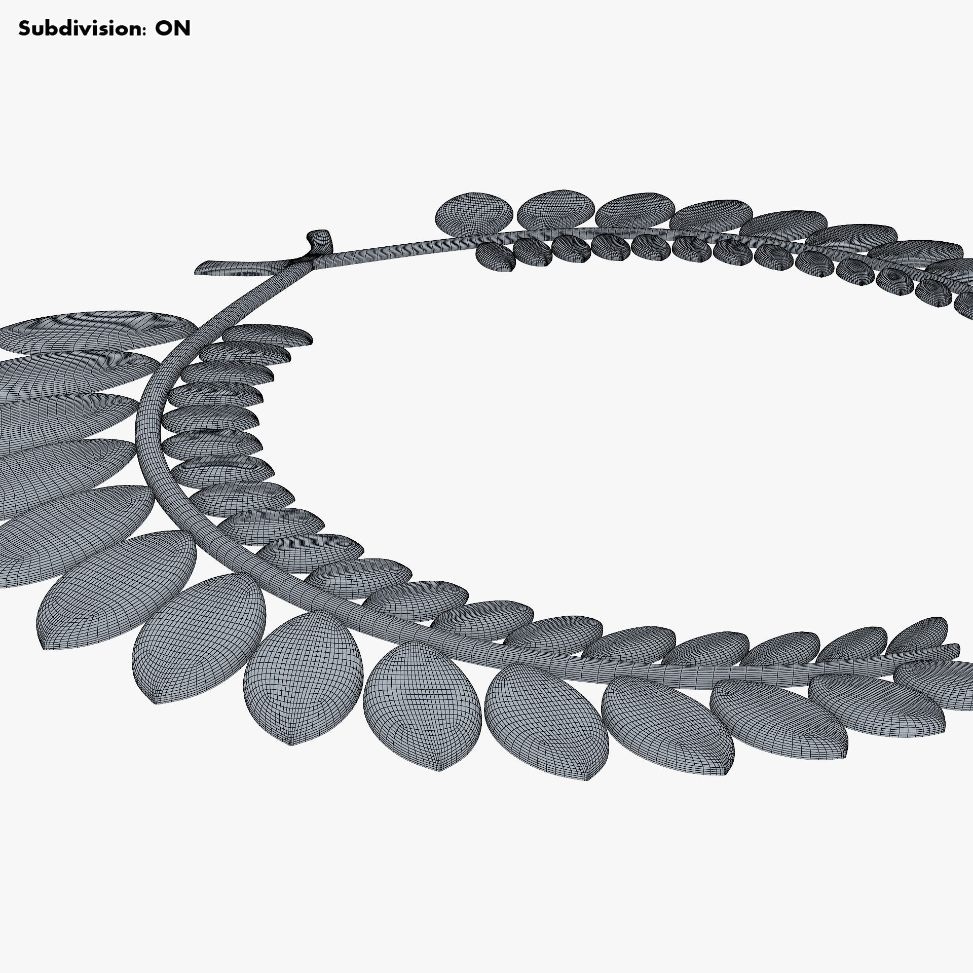 Wreath Emblem Gold v 1 3D model_13