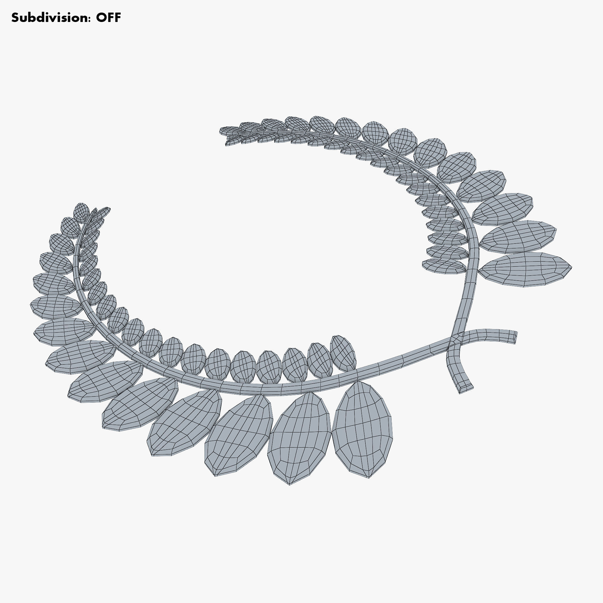 Wreath Emblem Gold v 1 3D model_12