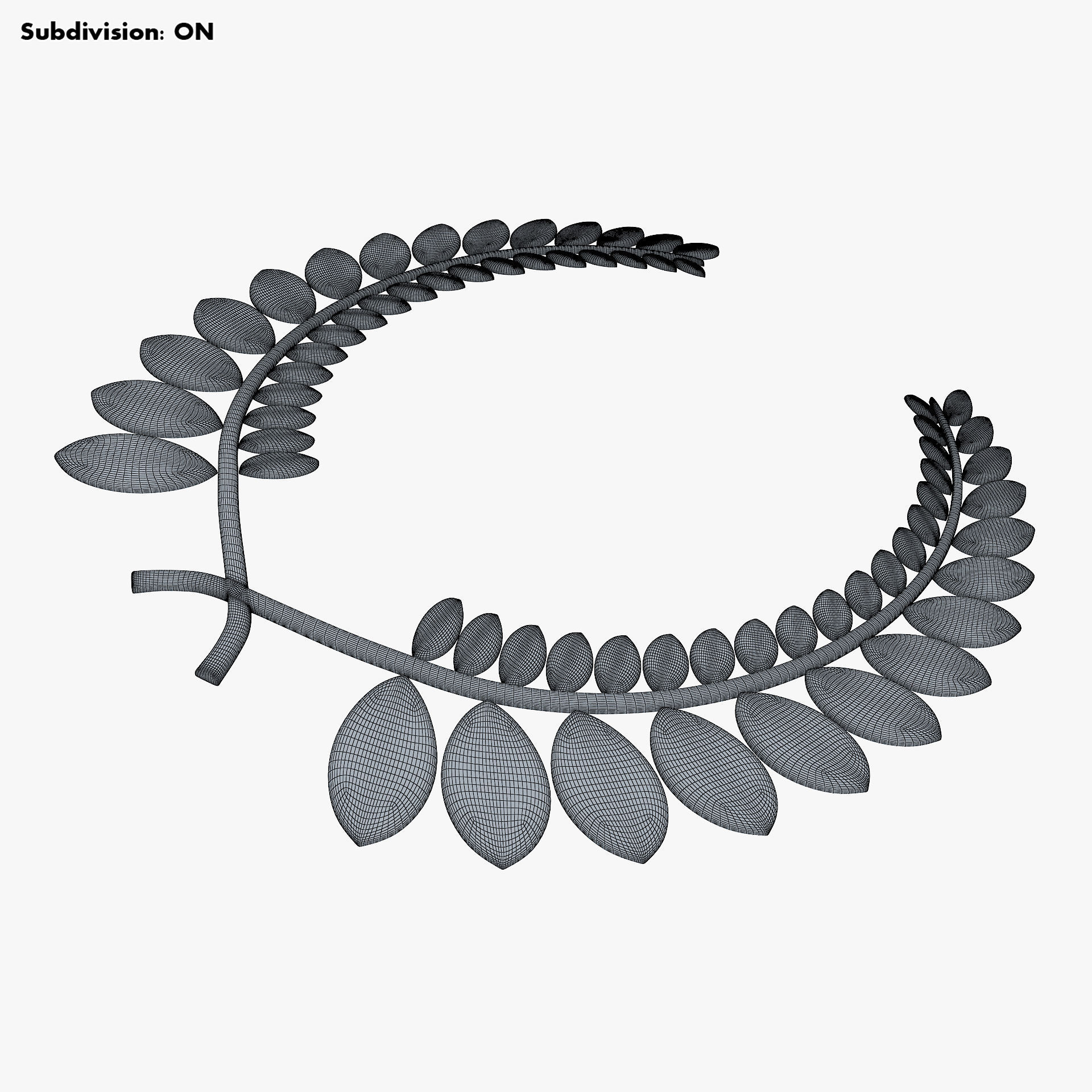 Wreath Emblem Gold v 1 3D model_19