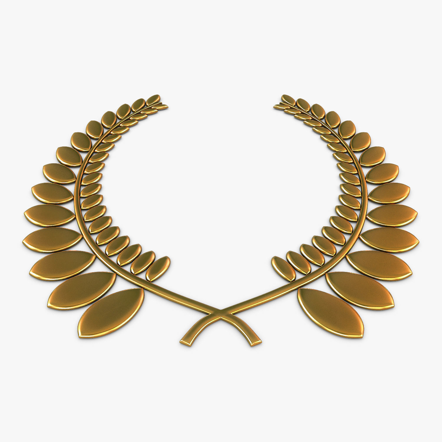 Wreath Emblem Gold v 1 3D model_1