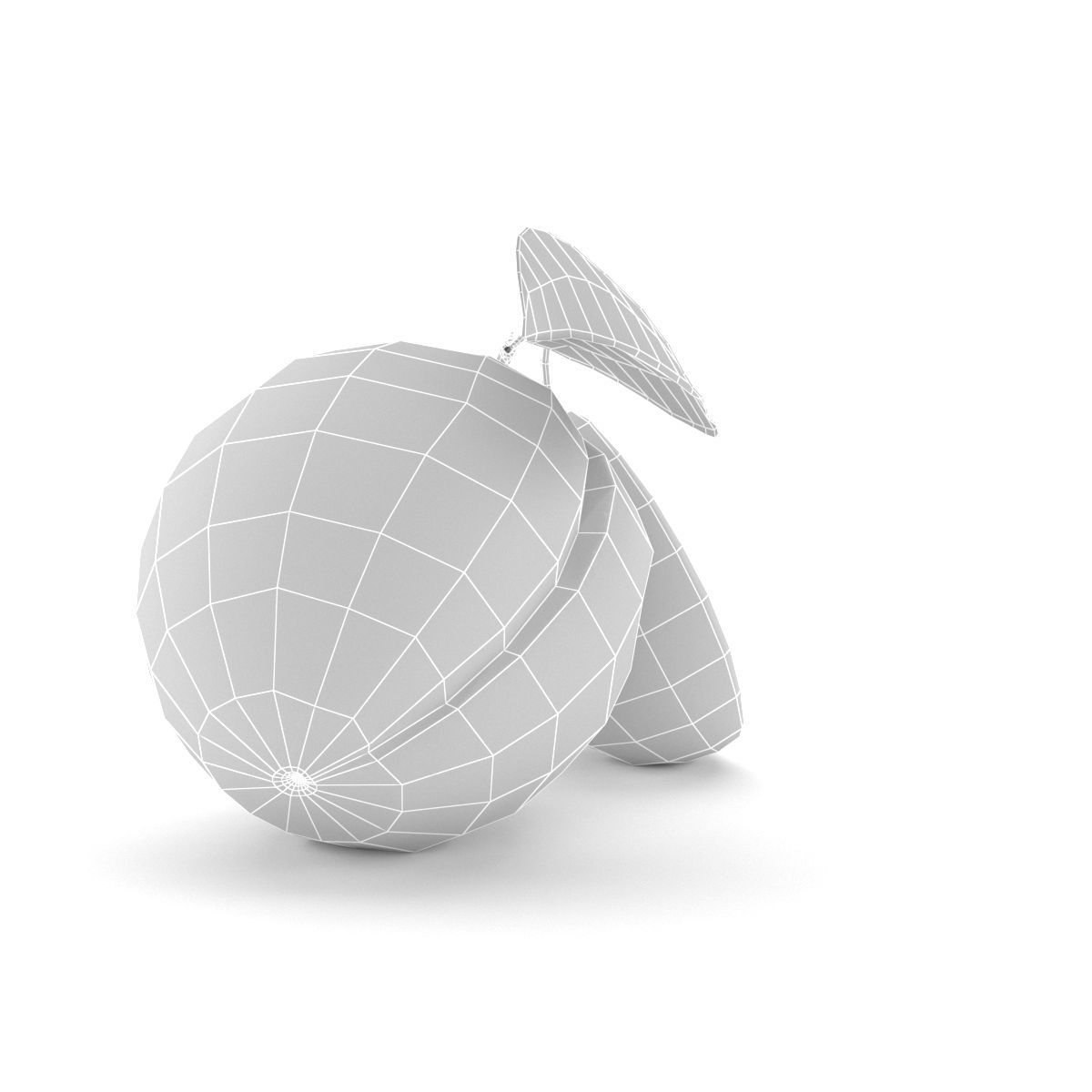 Plum model two plums 3D model_7