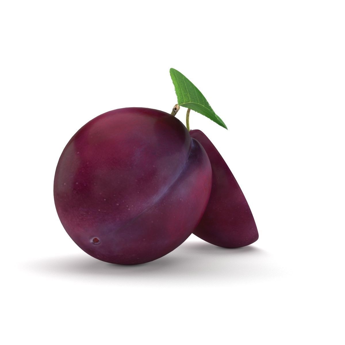 Plum model two plums 3D model_3