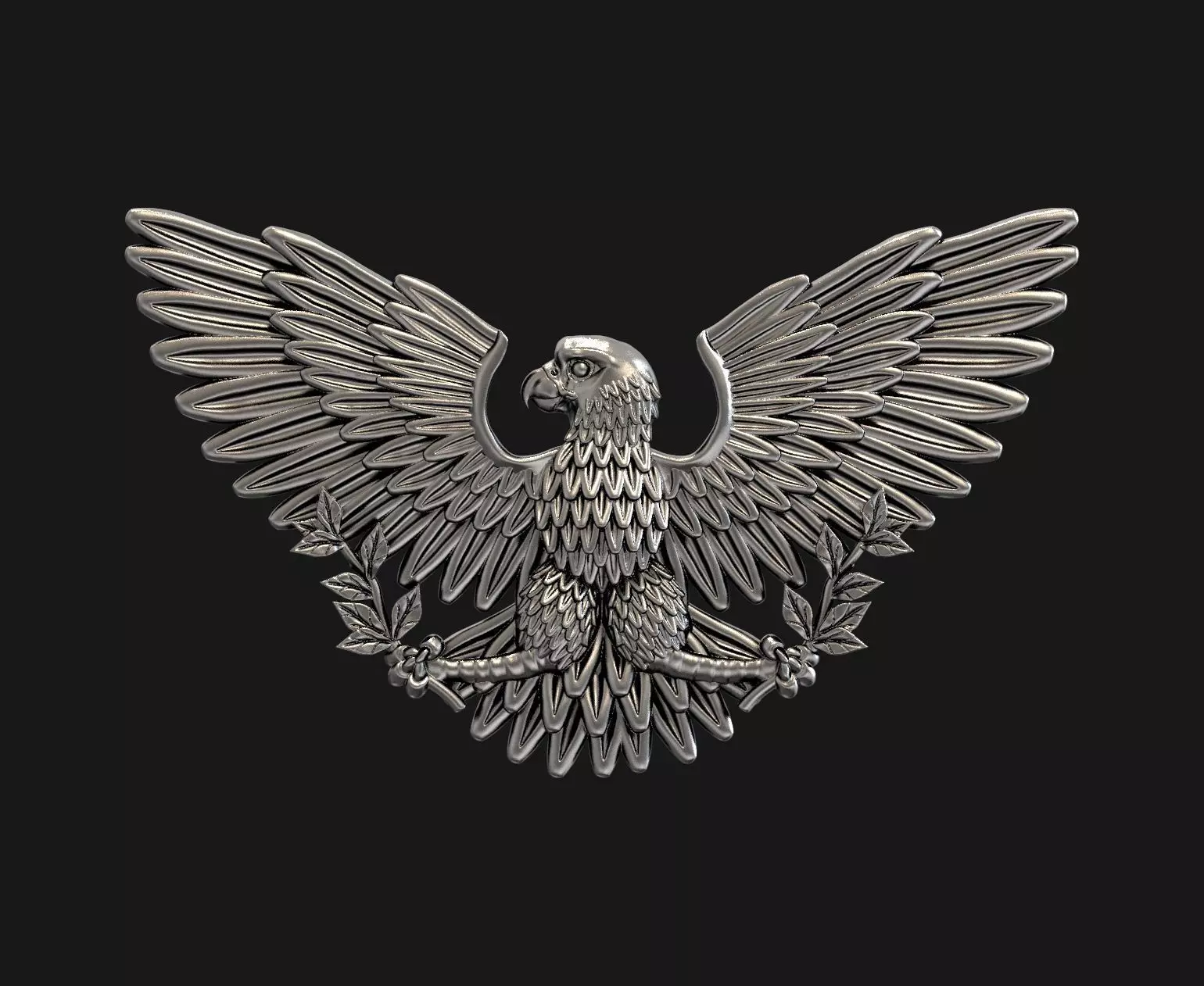 Eagle Coat of arms of USA 3D print model 3D print model_0