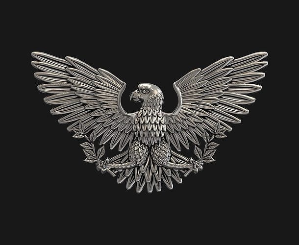 Eagle Coat of arms of USA 3D print model 3D print model