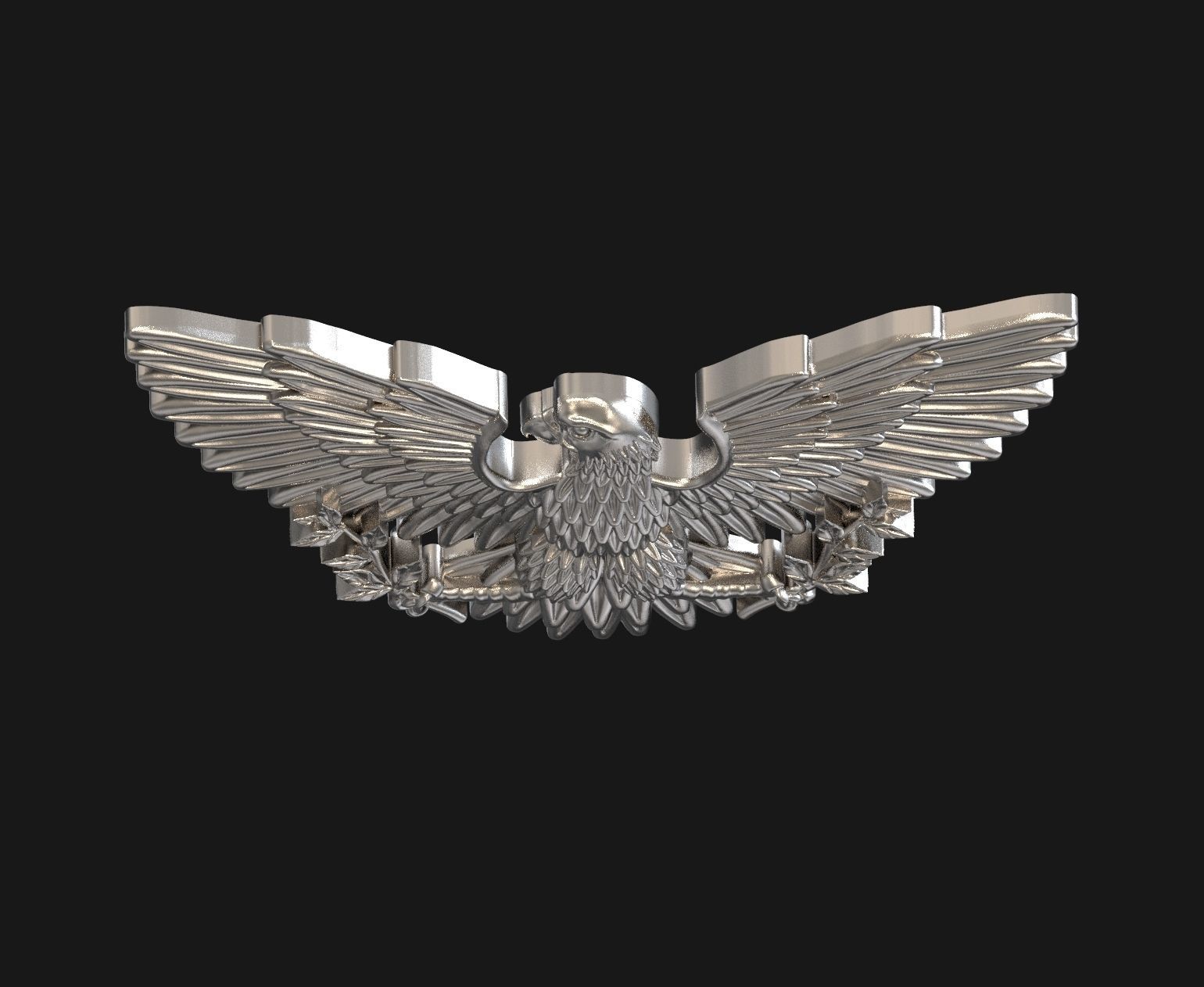 Eagle Coat of arms of USA 3D print model 3D print model_28