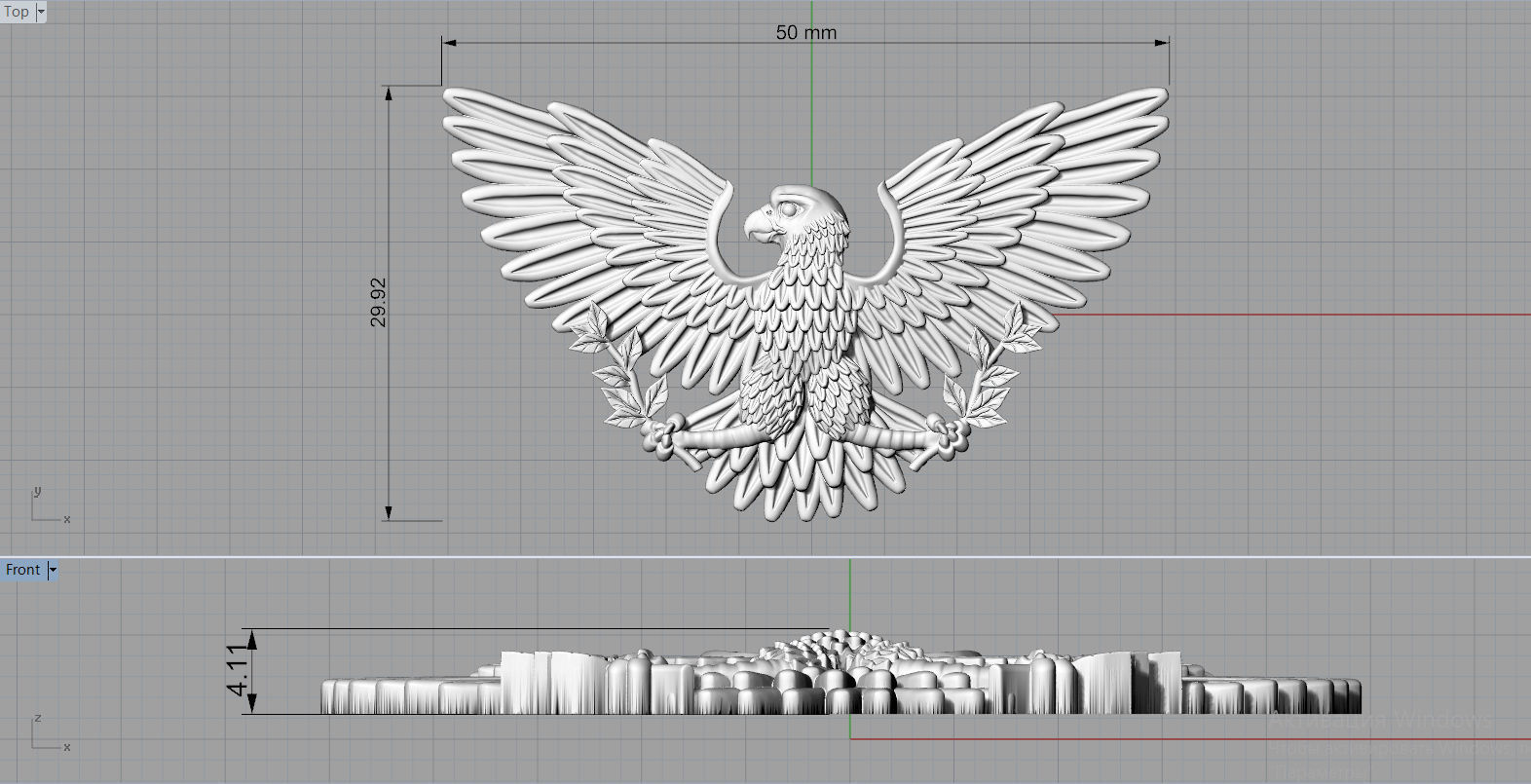 Eagle Coat of arms of USA 3D print model 3D print model_5