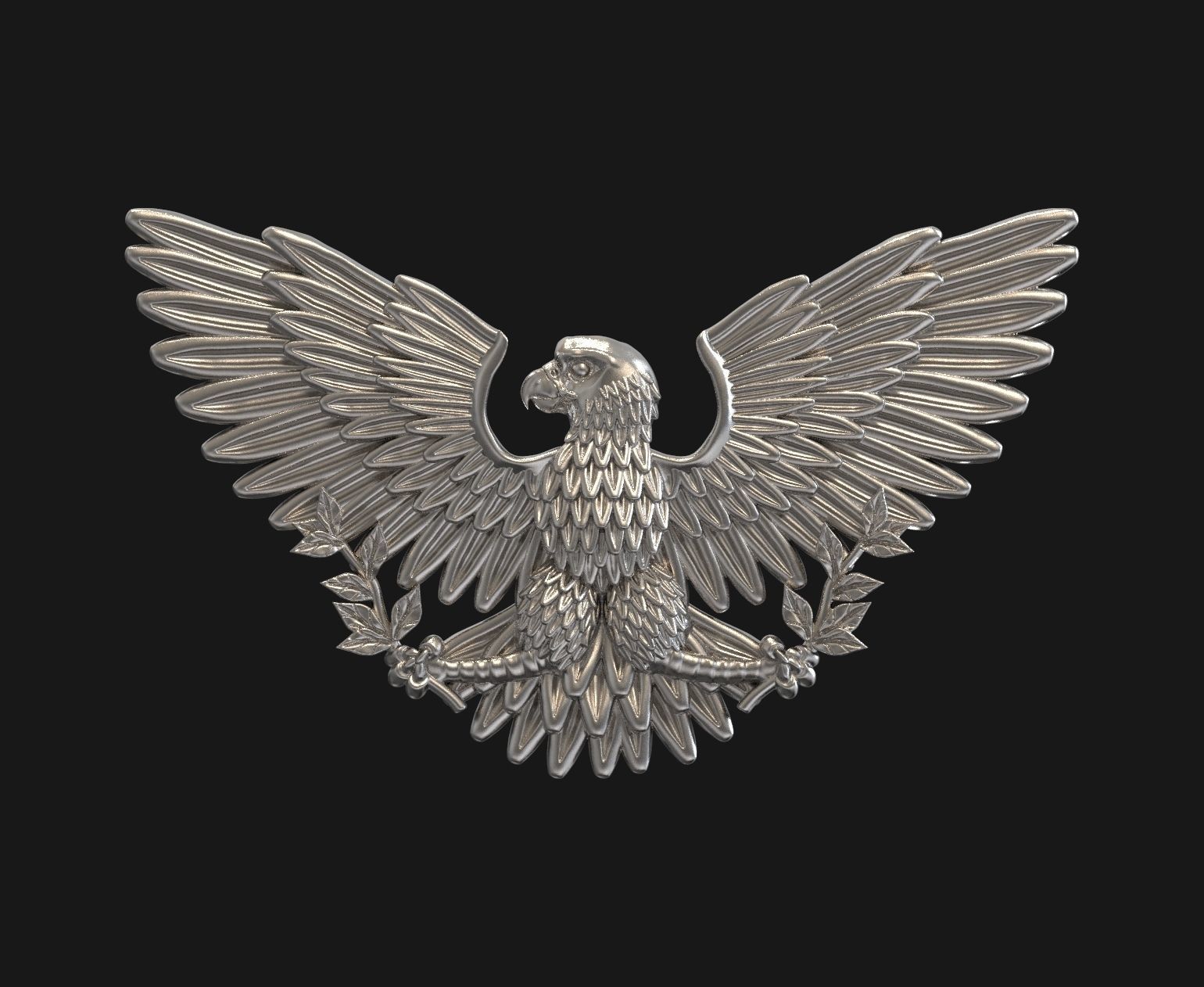 Eagle Coat of arms of USA 3D print model 3D print model_44