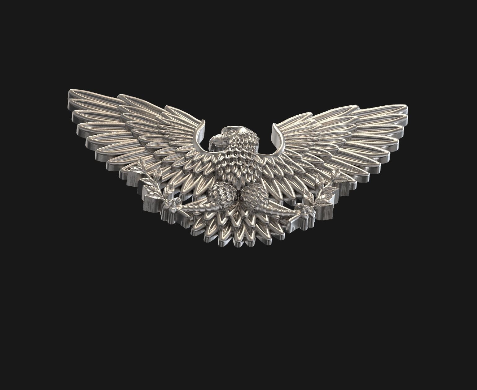 Eagle Coat of arms of USA 3D print model 3D print model_16