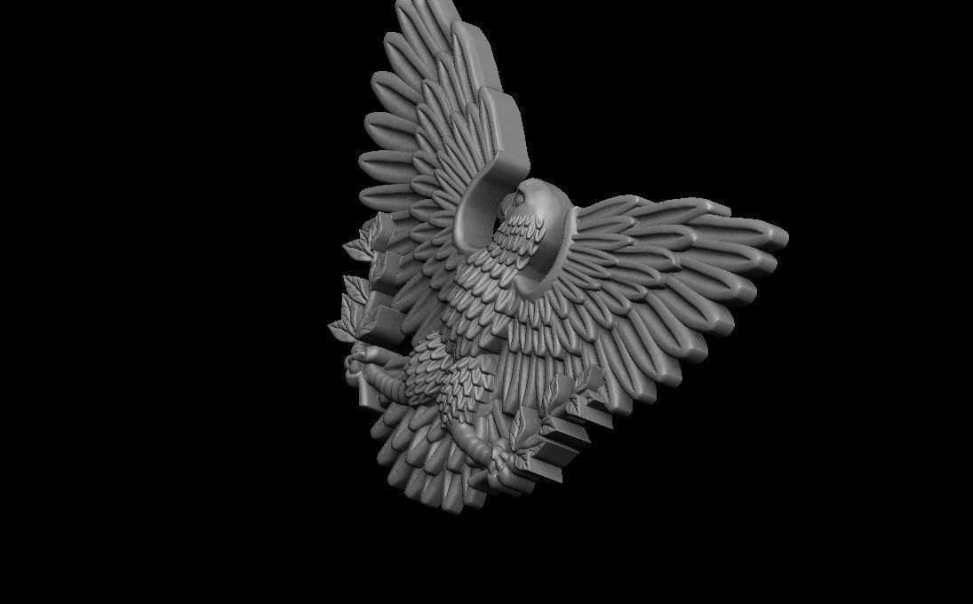 Eagle Coat of arms of USA 3D print model 3D print model_14