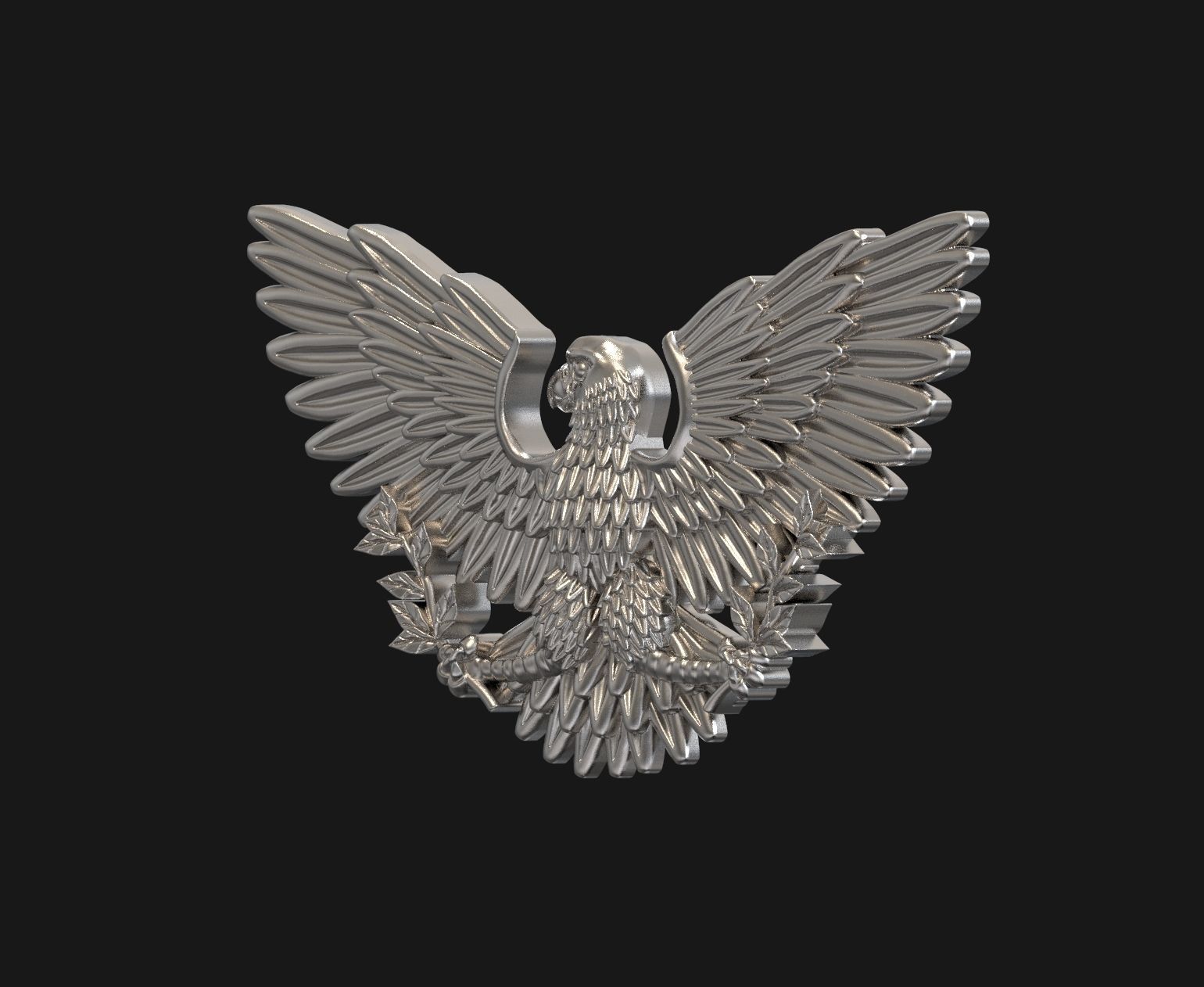 Eagle Coat of arms of USA 3D print model 3D print model_26