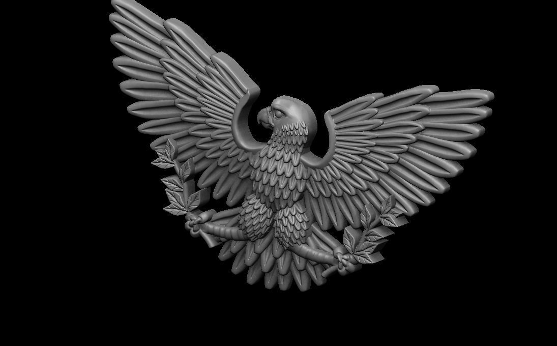 Eagle Coat of arms of USA 3D print model 3D print model_13