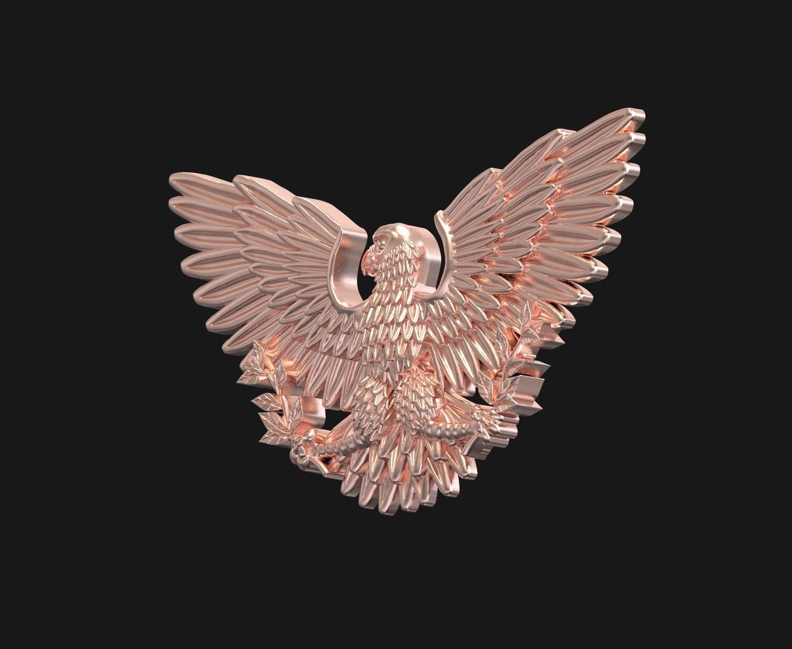 Eagle Coat of arms of USA 3D print model 3D print model_23