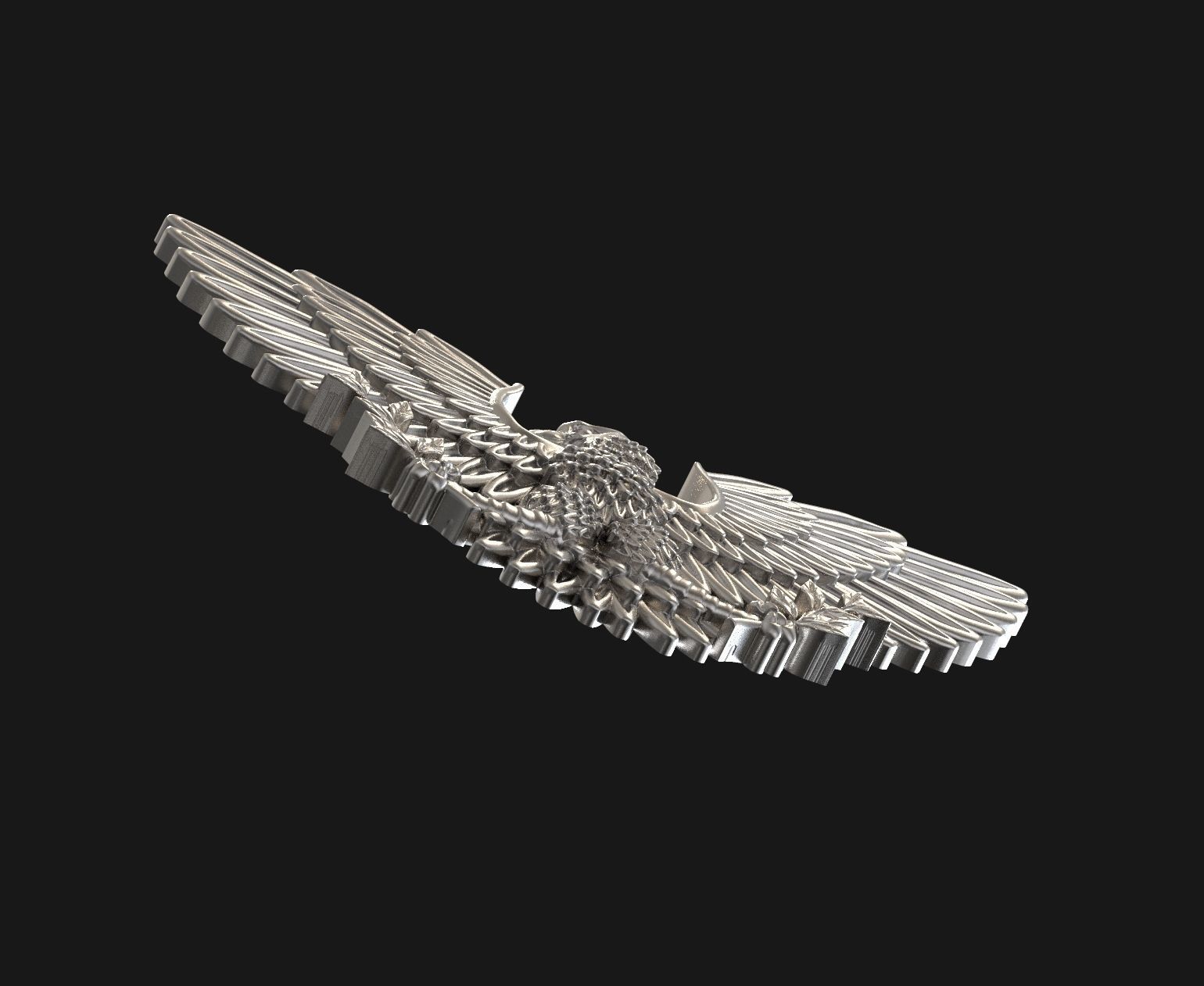 Eagle Coat of arms of USA 3D print model 3D print model_15