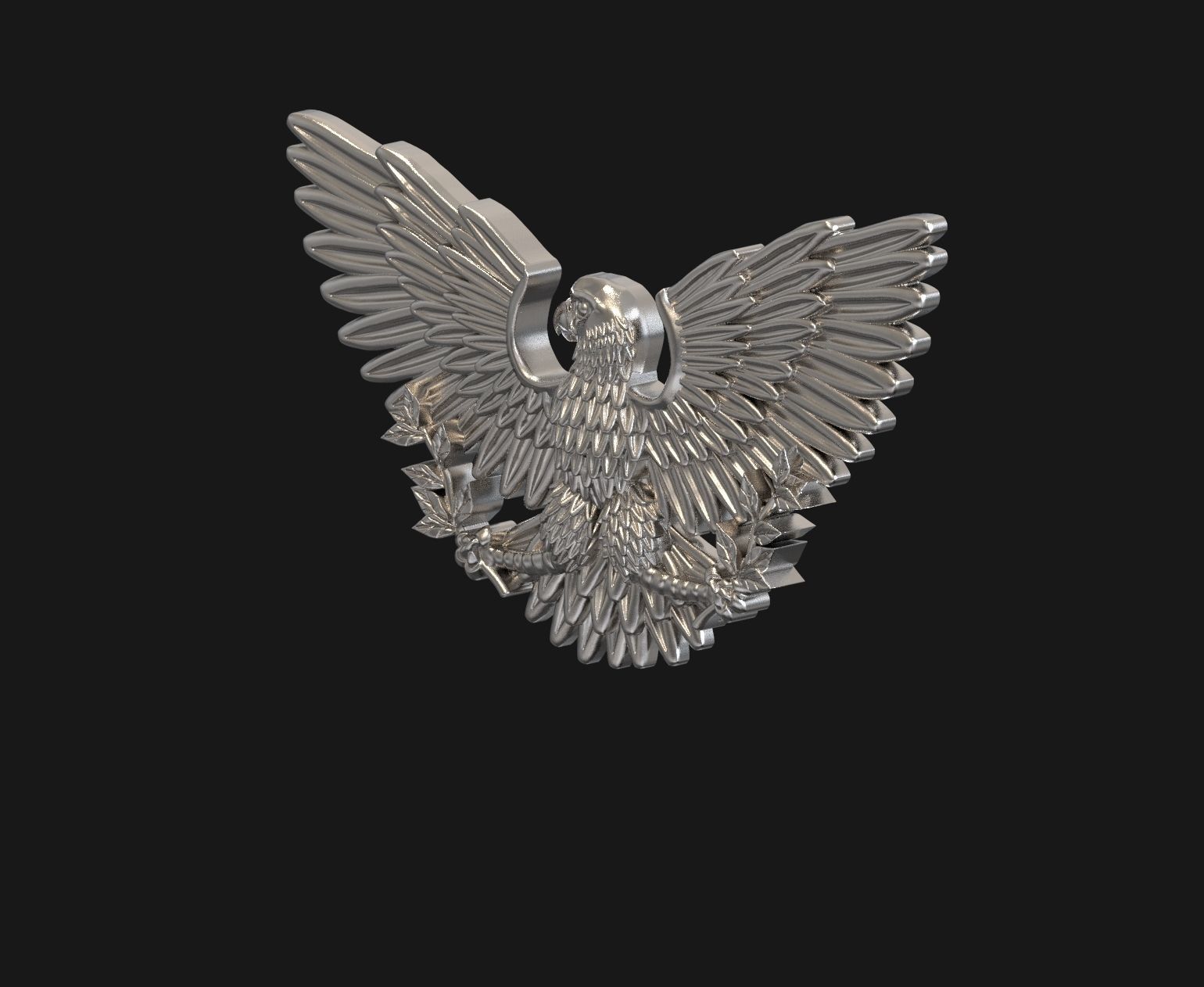 Eagle Coat of arms of USA 3D print model 3D print model_30