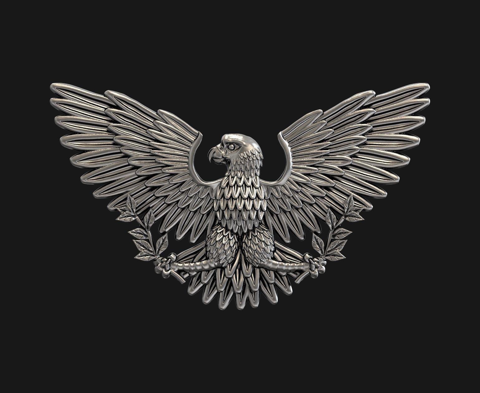 Eagle Coat of arms of USA 3D print model 3D print model_43