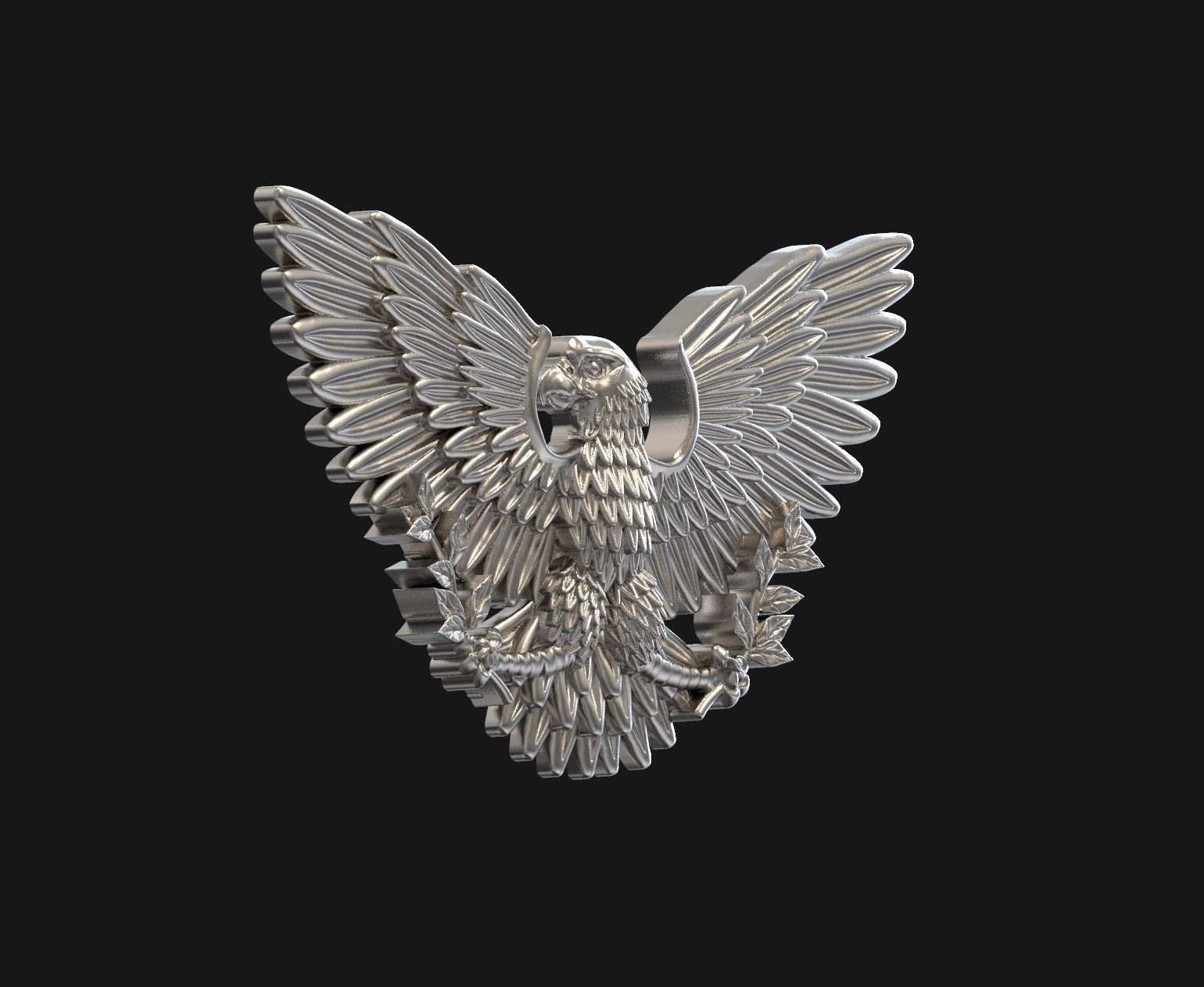 Eagle Coat of arms of USA 3D print model 3D print model_27