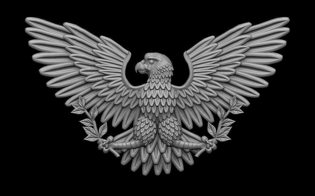 Eagle Coat of arms of USA 3D print model 3D print model_2