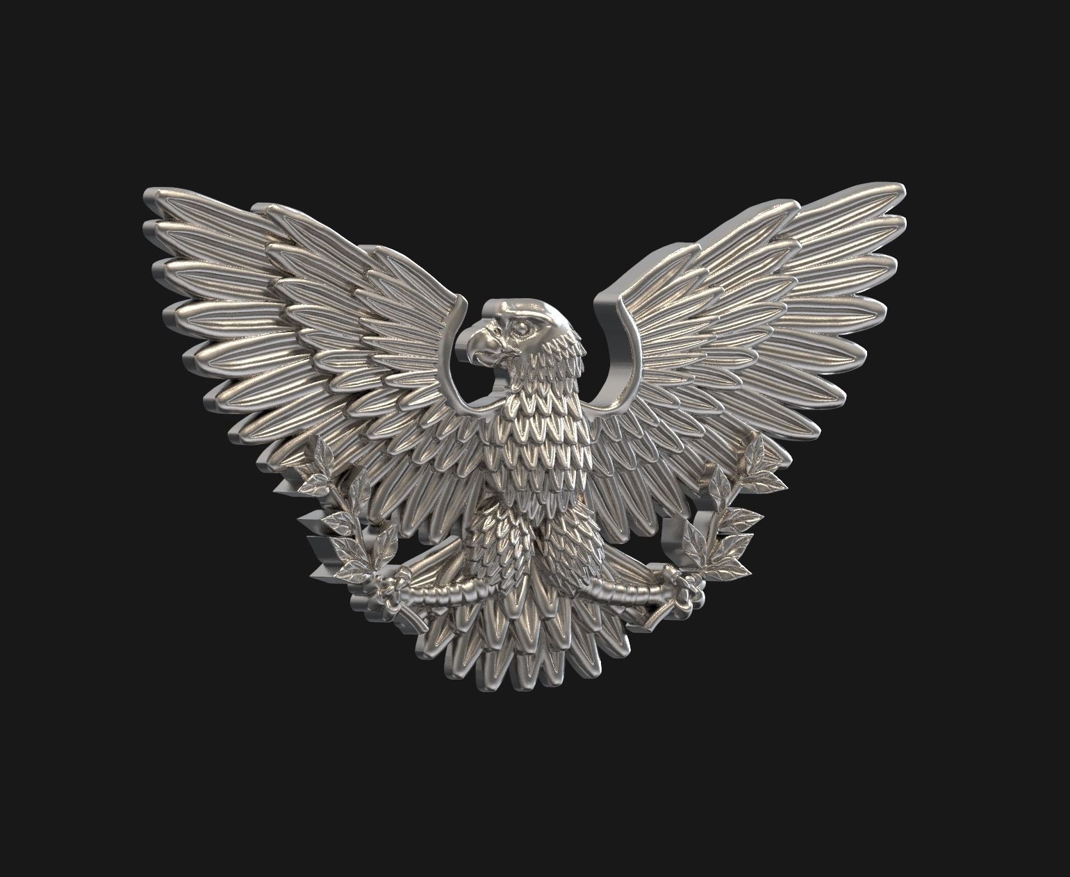 Eagle Coat of arms of USA 3D print model 3D print model_25