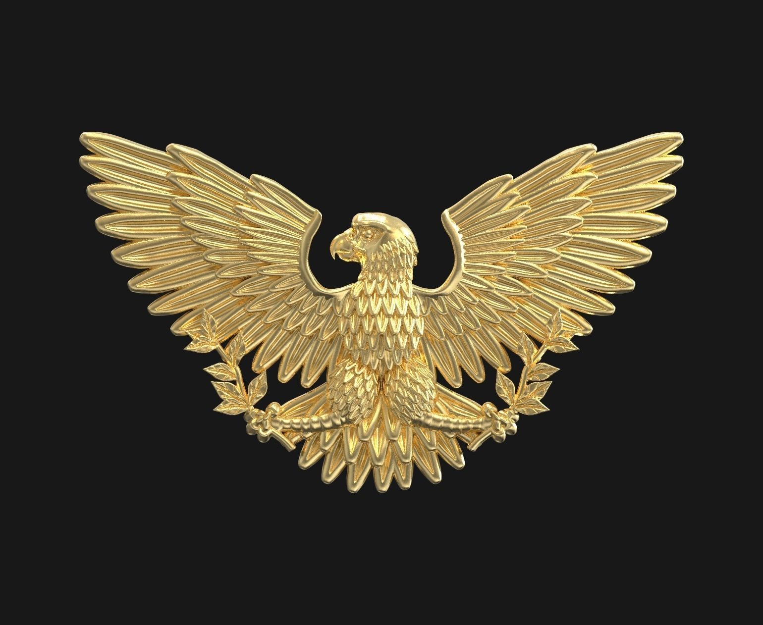Eagle Coat of arms of USA 3D print model 3D print model_35