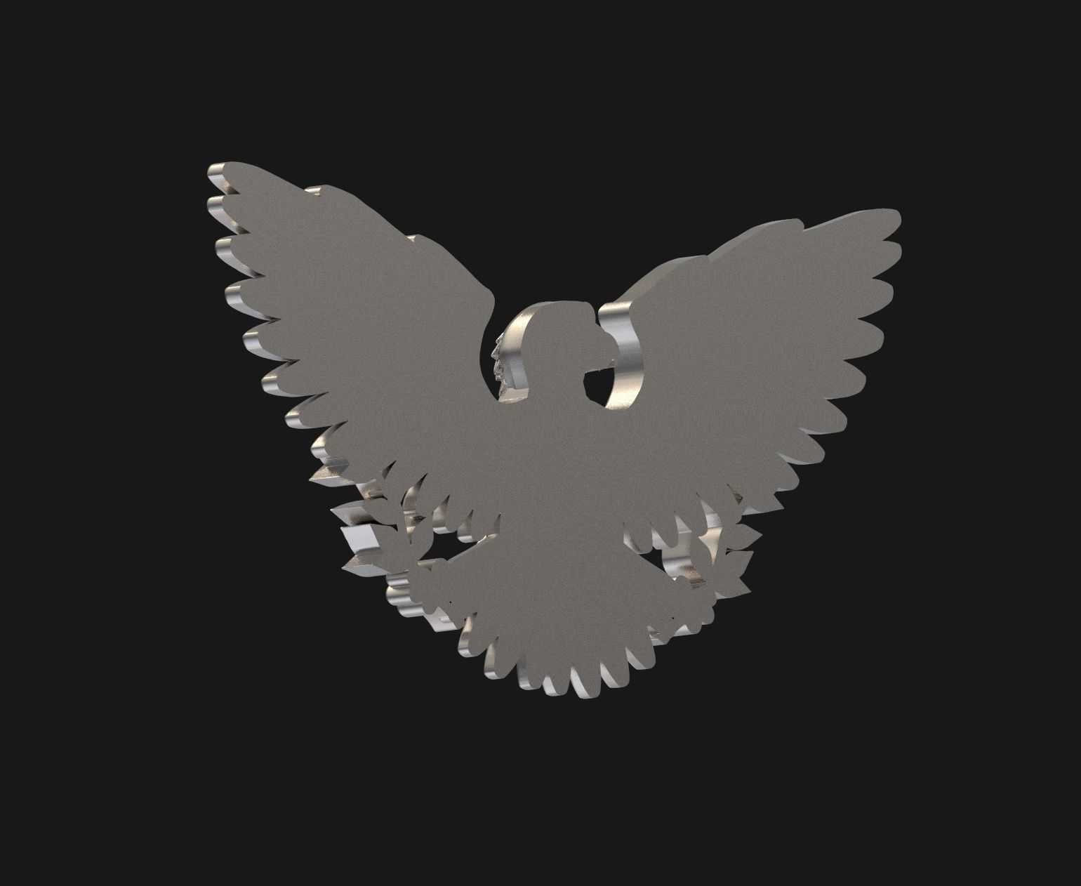 Eagle Coat of arms of USA 3D print model 3D print model_36