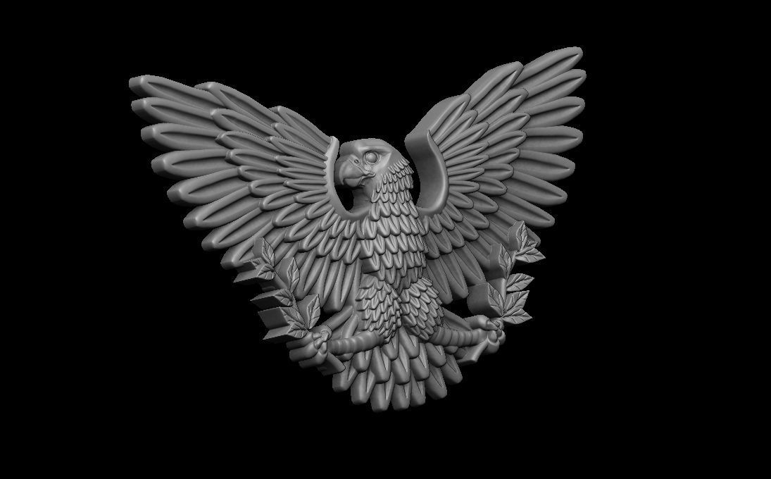 Eagle Coat of arms of USA 3D print model 3D print model_11