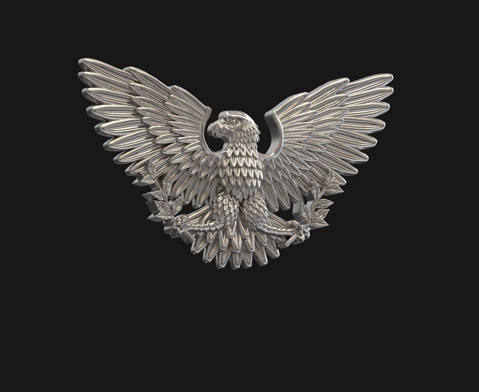 Eagle Coat of arms of USA 3D print model 3D print model_20
