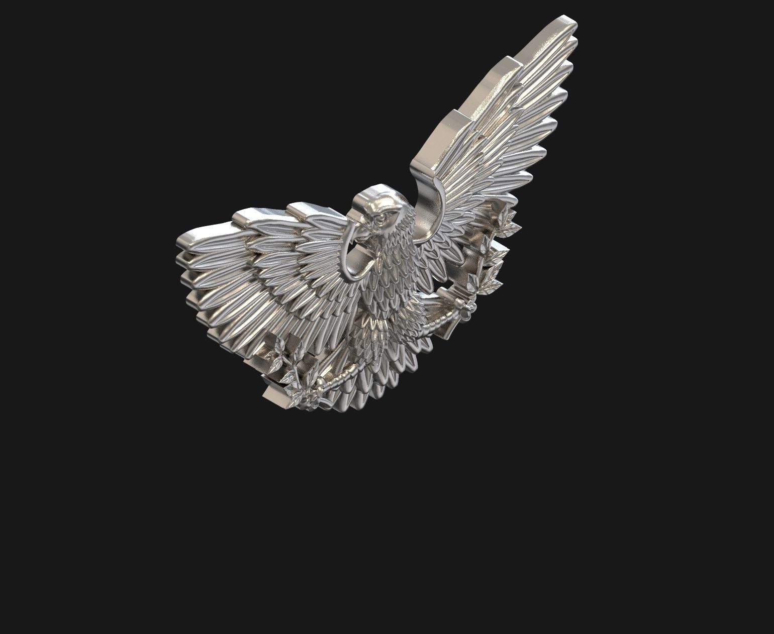 Eagle Coat of arms of USA 3D print model 3D print model_9