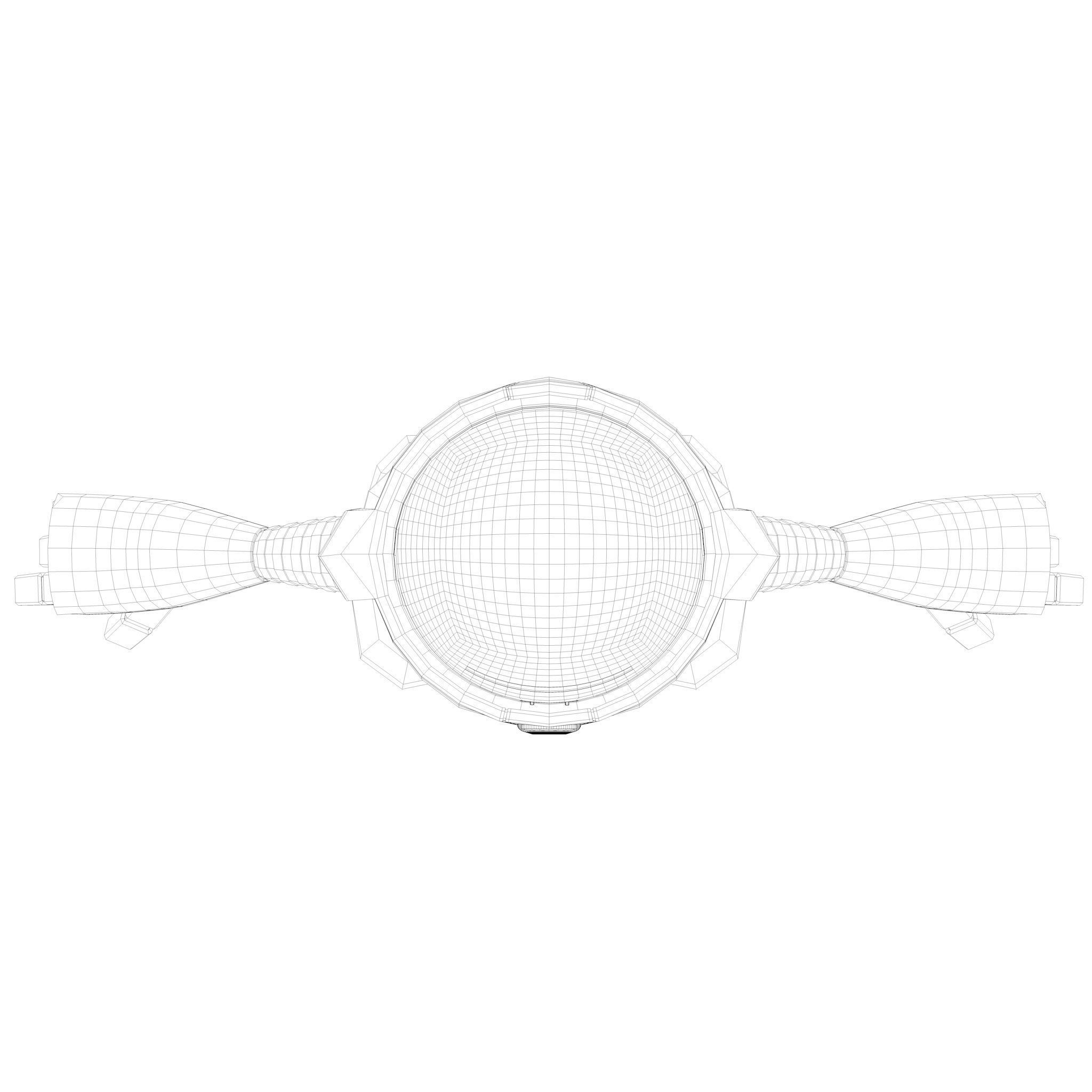 Chubby Robot Low-poly 3D model_26