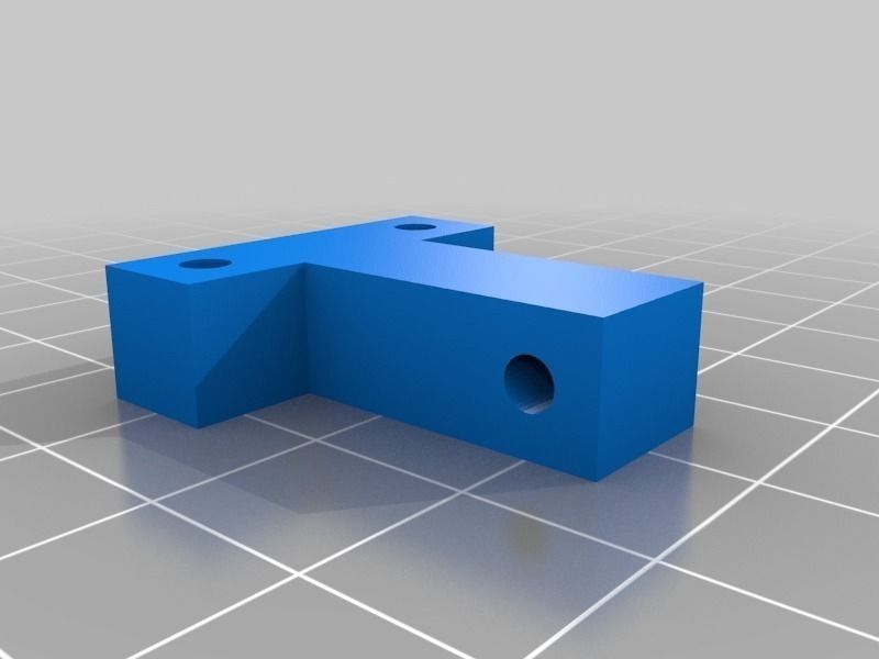 Tricopter block with two holes Free 3D print model_1