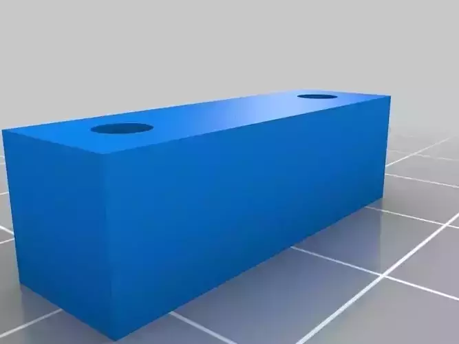 Tricopter block with two holes Free 3D print model