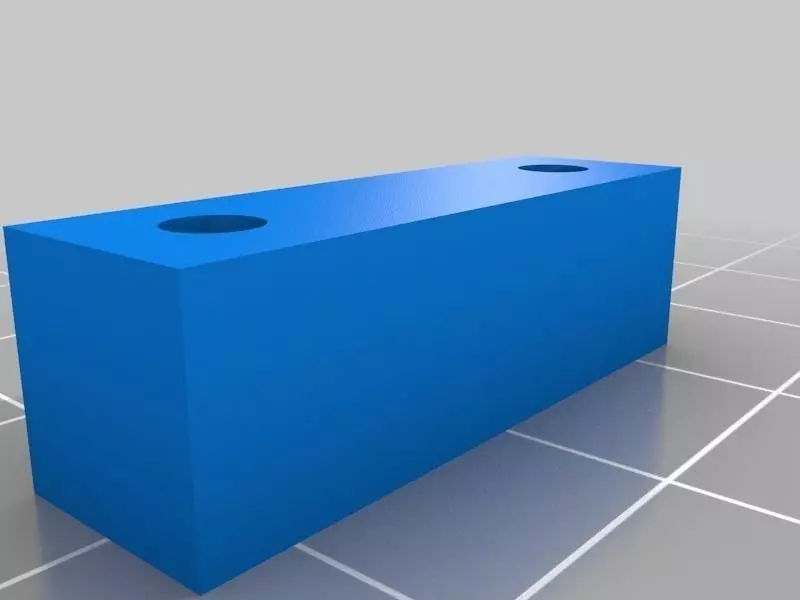 Tricopter block with two holes Free 3D print model_0