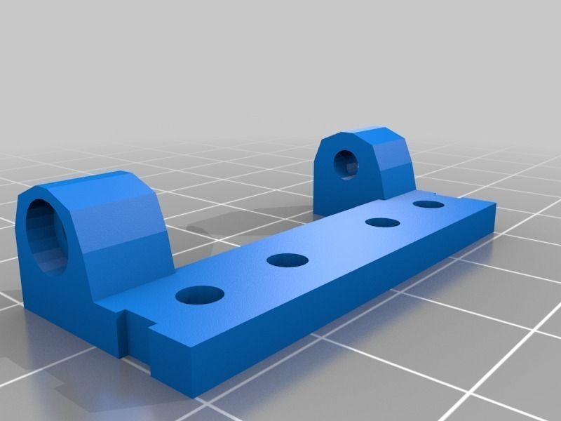 Tricopter block with two holes Free 3D print model_3