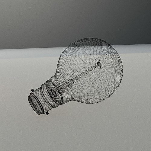 Vintage Edison light bulb 3D model