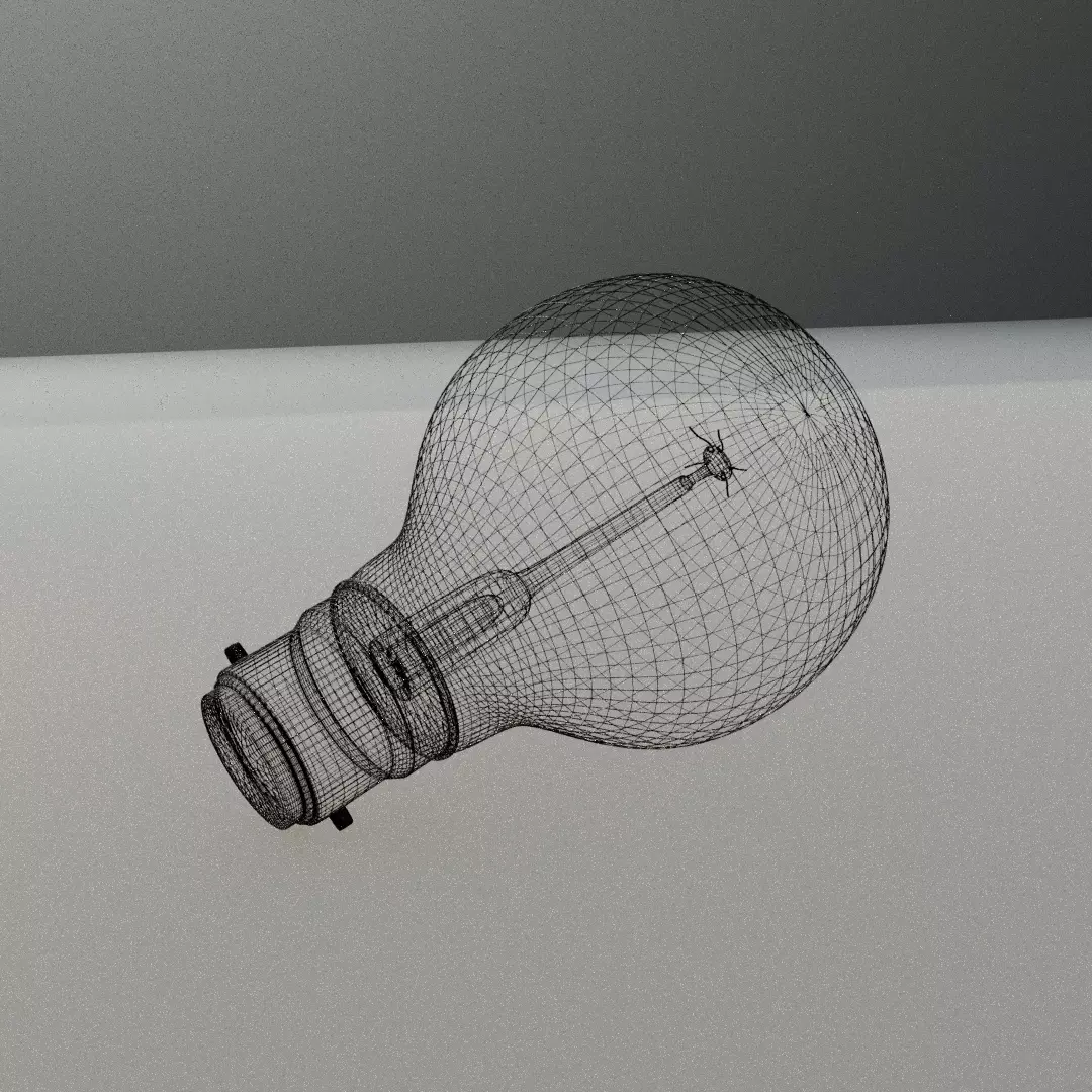 Vintage Edison light bulb 3D model_0