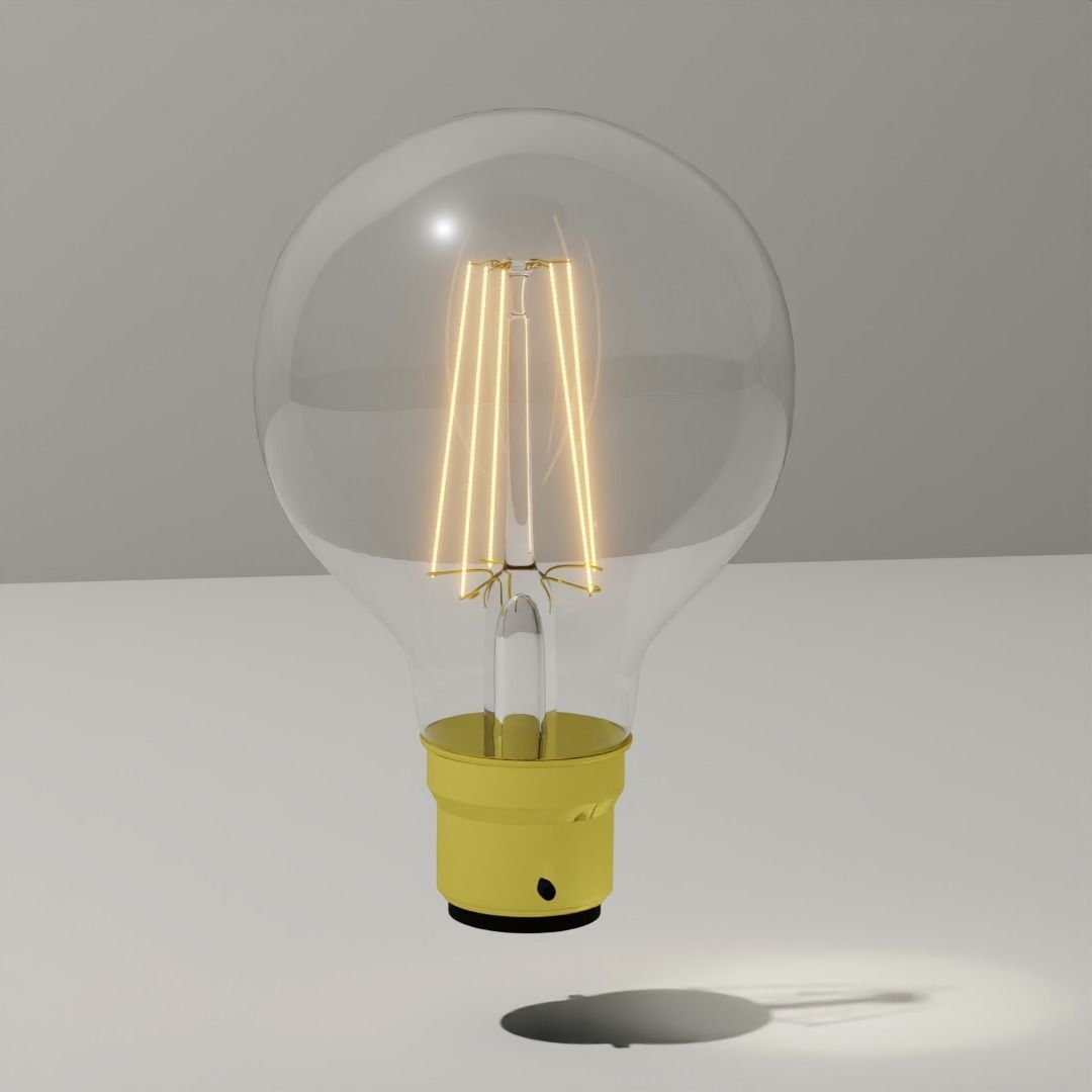 Vintage Edison light bulb 3D model_4