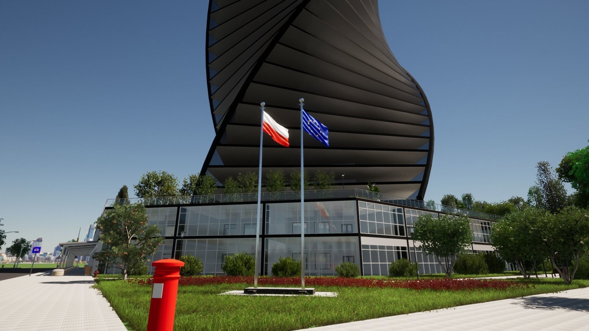 Residential and commercial building Stanczyk 3D model_2