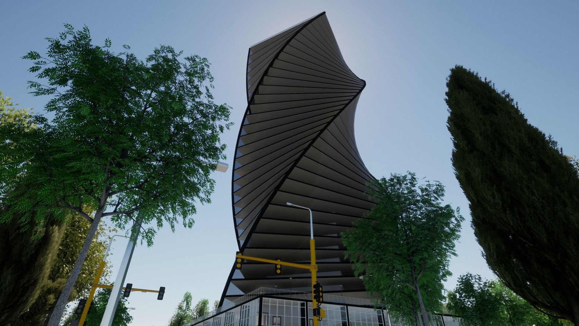 Residential and commercial building Stanczyk 3D model_4