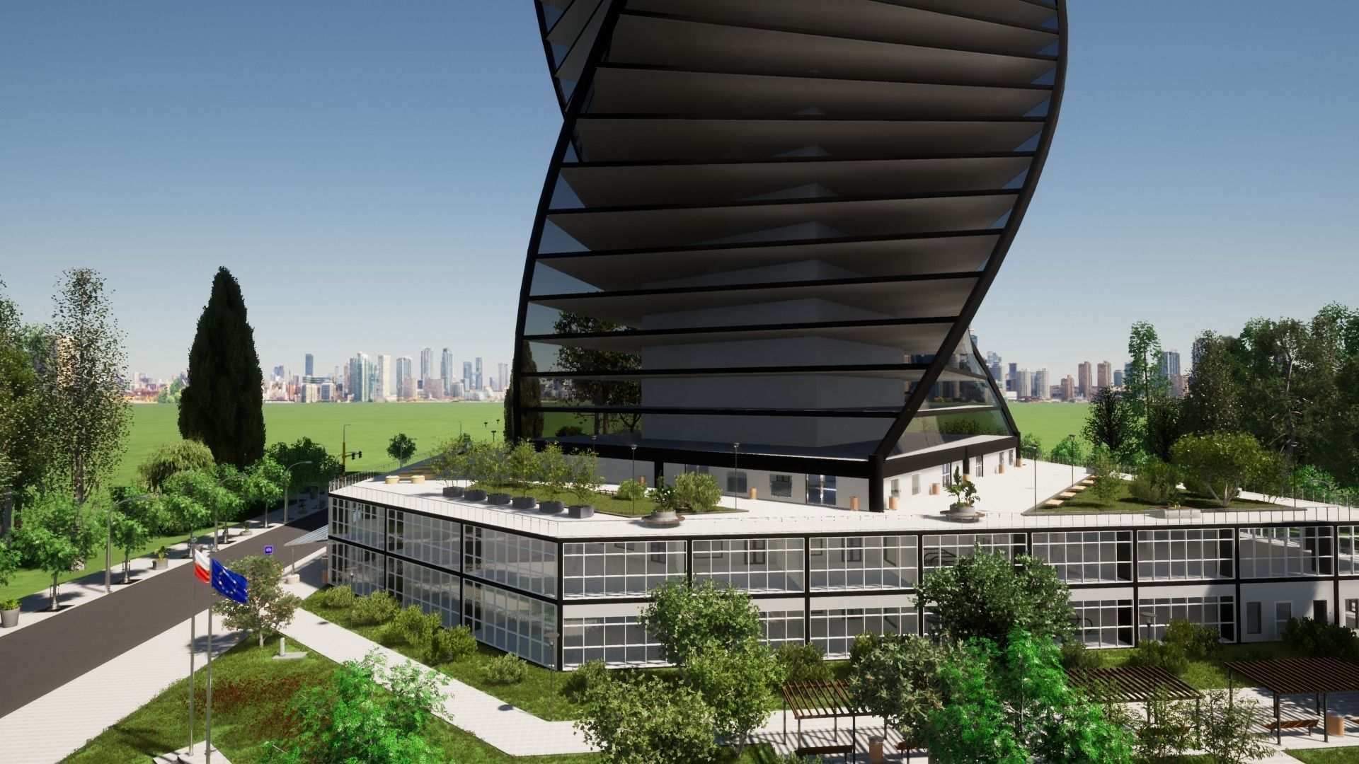 Residential and commercial building Stanczyk 3D model_3