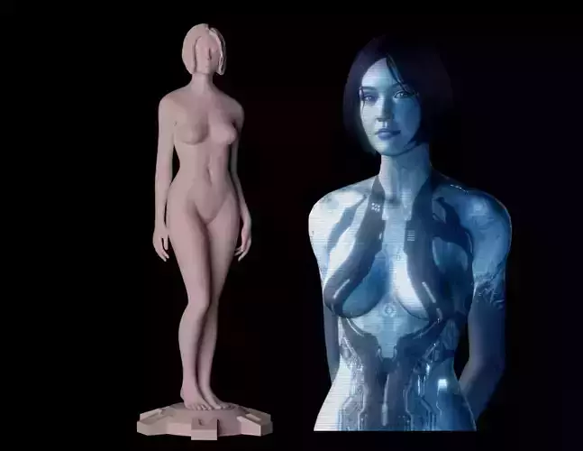 Halo 4 Cortana Download 3D print files statue figure video game 3D print model