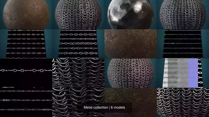 Metal collection sphere Texture