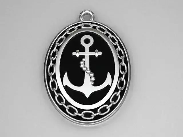 Anchor pendant with and chain