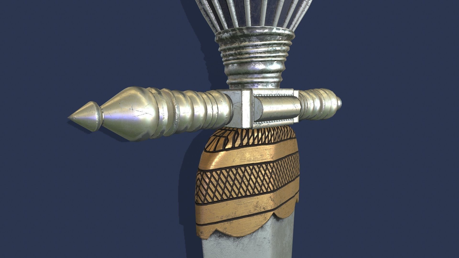 Oriental Dagger Low-poly 3D model_3