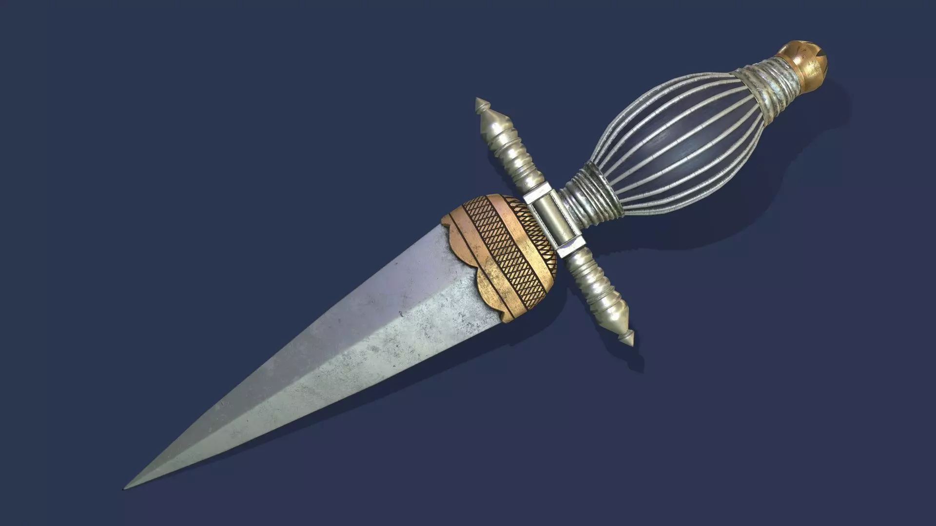 Oriental Dagger Low-poly 3D model_0