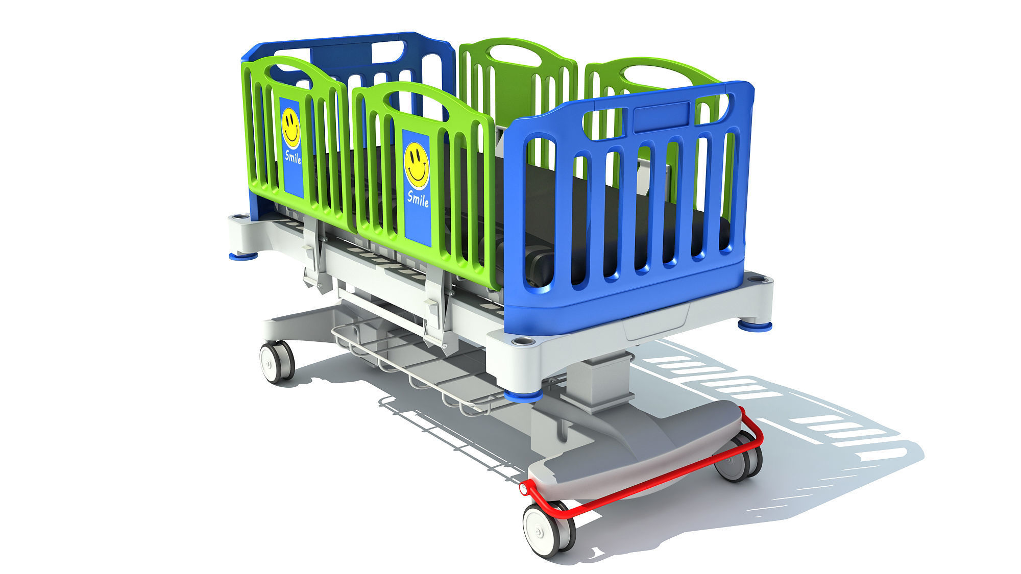 Medical Hospital Bed 3D model_2